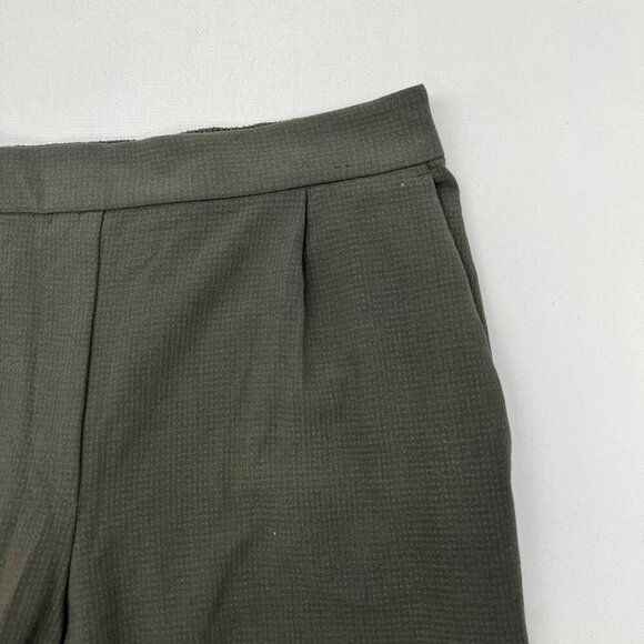 H&M Womens High Rise Pull On Straight Leg Ankle Dress Pants Green 10 Pockets - Picture 3 of 9
